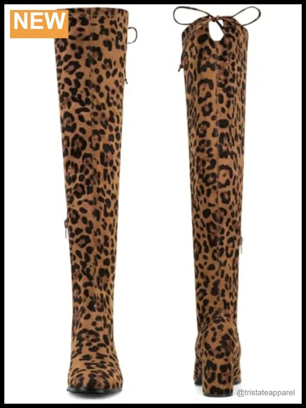 Over the Knee Block Heel Boots with Side Zip Faux Suede